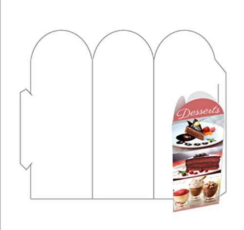 Print-Ready Table Tent with Tri-Fold Tall Arch (No-Tear Waterproof), 3-1/4" x 7-1/2" (folded), 1-UP on 7-1/2" x 10-3/4" White Synthetic 8-Mil Paper - 25 Sheets