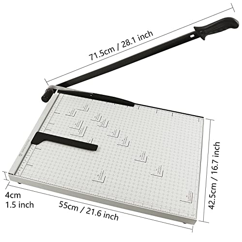 ZEQUAN B3 21" Heavy Duty Paper Trimmer, Safety Lock, Metal Base, 10-Sheet
