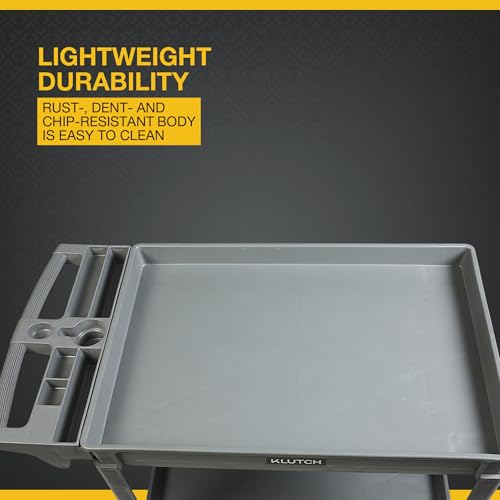 Klutch 2-Shelf All-Terrain Utility Cart, 700-Lb. Capacity