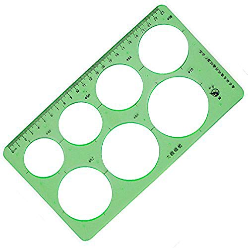 NO.70119 Plastic Educational Drawing Metric Circles 46-70mm Diameter Template Stencil - 23cm