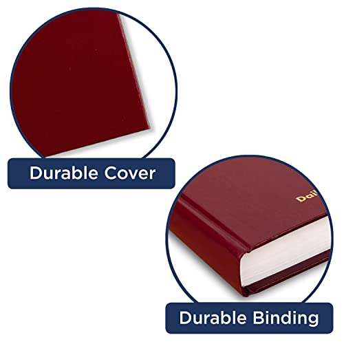 AT-A-GLANCE 2024 Daily Diary, Standard Diary, 7-1/2" x 9-1/2", Medium, Hardcover, Red (SD3741324)