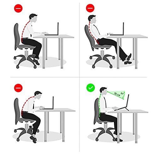 BFKRYP Aluminum Alloy Laptop Holder Stand Adjustable Folding Portable for Notebook Computer Bracket Lifting Cooling Non-Slip