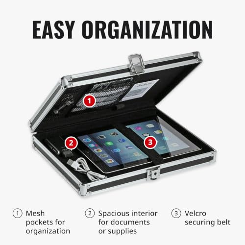 Vaultz Locking Storage Clipboard with Key Lock, Pack of 3, Black