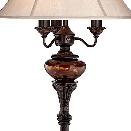 Astor 63" High Bronze Tortoise Shell Font Floor Lamp Living Room
