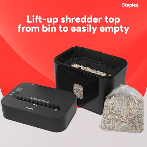 Staples 12-Sheet Micro-Cut Paper Shredder, Compact, High-Security, Black