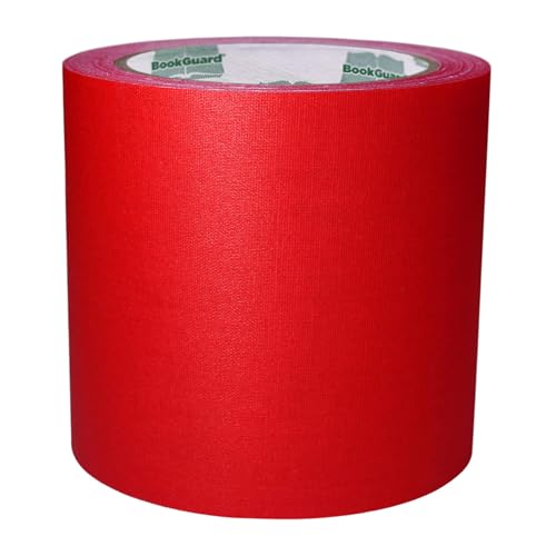 BookGuard 4 Inch Red Book Repair Cloth Tape 15 Yard Roll