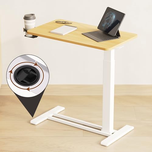 FLEXISPOT 28" Mobile Standing Desk Pneumatic Lift Computer Workstations