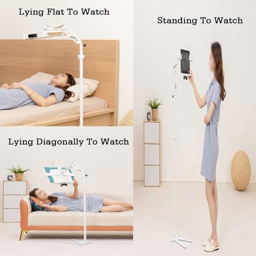Adjustable Portable Bedtime Reading Shelf, 70-170 Cm Music Stand for Sitting, Standing, Laying Down, Or Exercising - Versatile Height-Adjustable Book Holder,