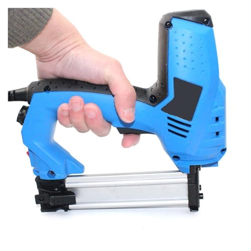 Oil-Free Pneumatic Staple Gun Heavy-Duty Stapler Adjustable Power 2 in 1 Electric Nail Stapler Gun 220V Electric Power Tools with Protection Switch