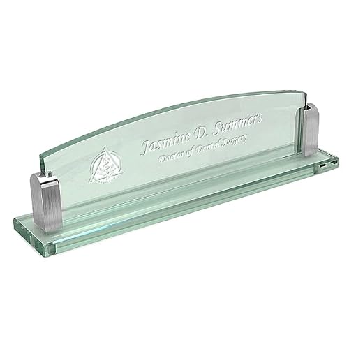 Executive Gift Shoppe | Personalized Dentist Theme Glass Desktop Name Plate