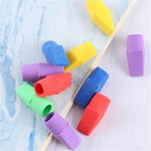 Pencil Top Eraser Caps 100 Pcs Erasers Pencil Top Eraser Caps Toppers Student Painting Correction Supplies Stationery