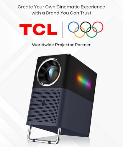 TCL A1 GTV Projector with Official Netflix Licensed, 1080P Portable Outdoor Movie Projector, 360 ISO Lumens, 4K Supported Bluetooth WiFi Projector, 120" Screen, Auto Focus, Dolby Digital, 16W Speaker