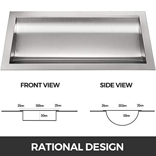 Transaction Tray,Ticketing Windows.304 Stainless Steel Drop-in Deal Tray 12" Deep x 10" Wide x 1.6" High Brushed Finish for Cash Register Window(14 x 10 x 2")