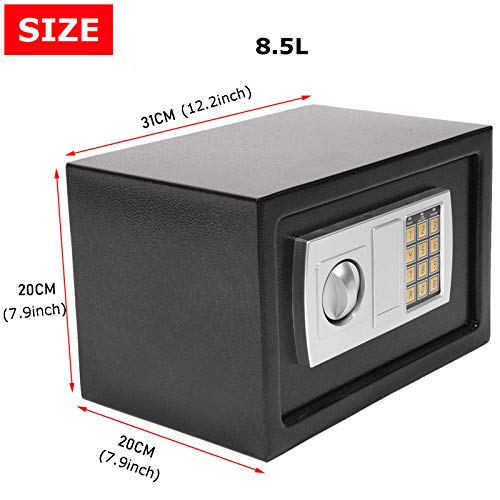 TBLOTYD 8.5 Liter Capacity Small Safe Box 31X20X20Cm Safe for Home Hotel Shop with Digital Keypad