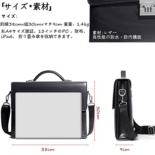 FSD.WG]Business Bag Leather Briefcase Shoulder Laptop Business Bag for Men