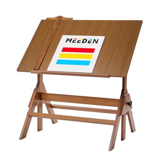 MEEDEN Wood Adjustable Drafting Table: 35.5" x 23.5" Wooden Art Desk