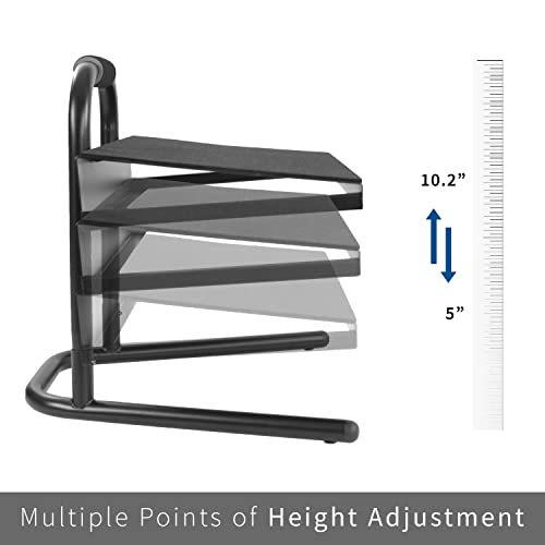 VIVO Black Ergonomic Height Adjustable Foot Rest Platform, STAND-FT01