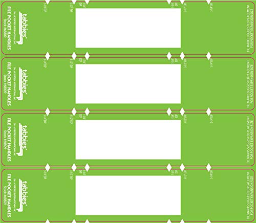 Tabbies 68809 48Ct 9-5/8x2in Tyvek Legal File Pocket Handles, Green