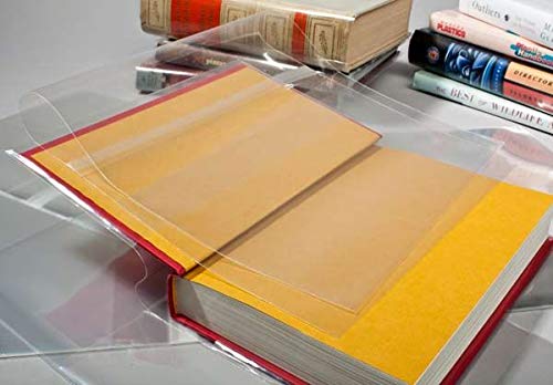 ClearBags Clear Book Covers – 25 Pack, Plastic Sleeves (9 3/4" x 19 3/4") for Books – Archival Safe, Dust & Water Protector (Fits Books with 9 1/2" Spine Height & Up to 19 3/4" Wide) – BC93Q