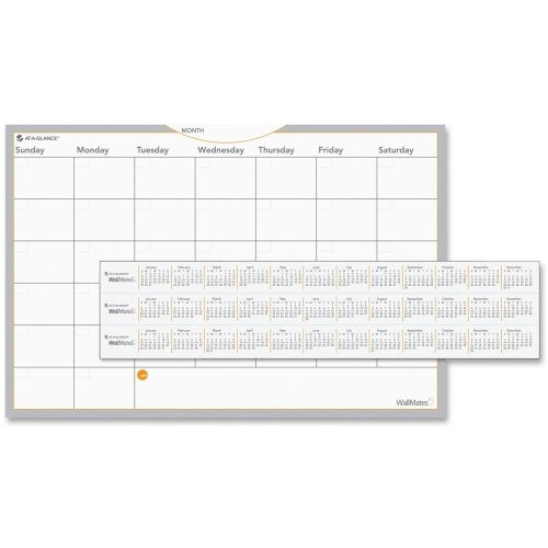 AT-A-GLANCE AW602028 WallMates Self-Adhesive Dry Erase Monthly Planning Surface, 36 x 24