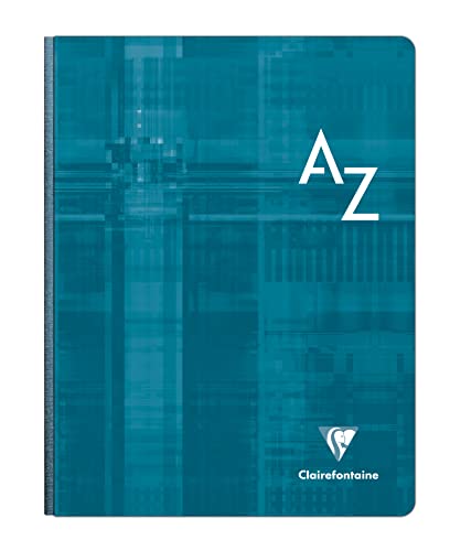 Clairefontaine 9649C Cloth Bound Indexed Books, 17x22cm, Squared, 90g, 96 Sheets - Assorted Colours, Pack of 5