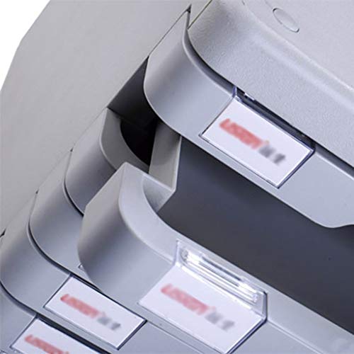 noxozoqm Flat File Cabinet, 8-Layer Drawer Storage Organization, with Lock/Blank Label，Suitable for Office Supplies Grey
