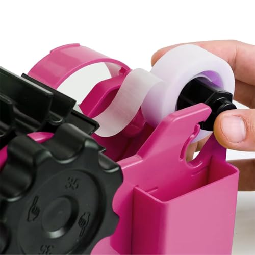 3pcs Portable Tape Dispenser, Clear Tape Cutter, Multi-Roll Storage Slot,Cutting: 46 mm, for Office School and Warehouse (Purple)