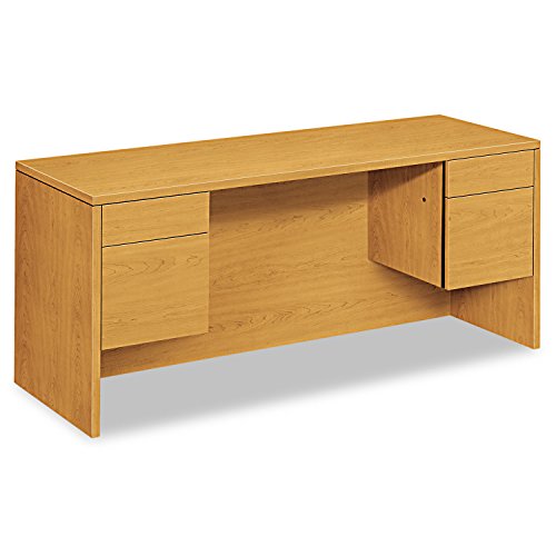 HON 10565CC 10500 Series Kneespace Credenza with 3/4-Height Pedestals, 60w x 24d, Harvest