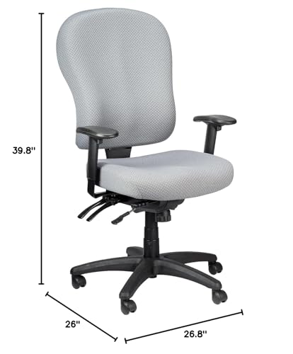 Tempur-Pedic TP4000C Ergonomic Fabric Swivel Task Chair with Tempur Material, Cooling Gel Layer, Grey