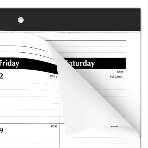AT-A-GLANCE 2026 Desk Calendar, Desk Pad, Monthly, 21-3/4" x 17", Large, Ruled Blocks, 3 Pack (AZSK240026), White