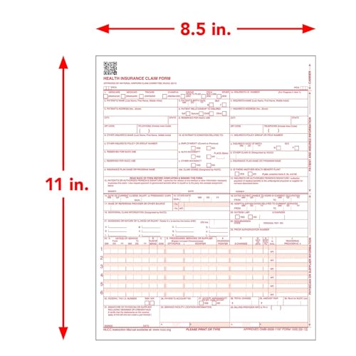 ComplyRight 02/12 Version CMS-1500 Health Insurance Claims 2500/Pack (CMS12LC)