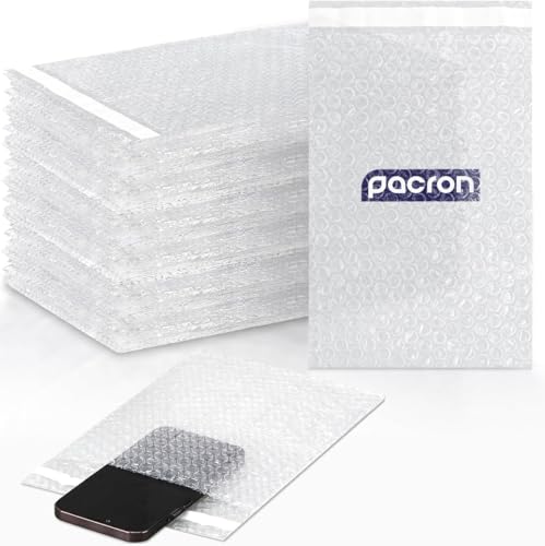 PACRON Clear bubble out Bags 8x11.5 Inch Bubble pouches 175/Qty, Self-Sealing clear bubble mailer Bubble bags for Shipping, Packing, Storage, Moving, Bubble Cushioning Wrap Bags for all Fragile China