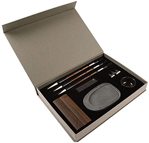 Chinese Caligraphy Brush, Sumi Drawing Brush, Chinese Calligraphy Brush Calligraphy pens Brush pens Watercolor Brushes Chinese Brushes Set Chinese Calligraphy Brush Set Color:Red(Grey)