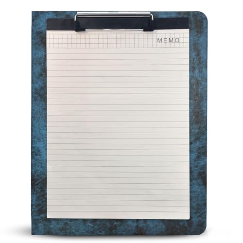 Tablet Binder Portfolio Case with Clipboard Folio Cover, 3-Ring Binder Padfolio Organizer Folder with Removable Tablet Holder, Compatible with iPad mini (A17 Pro)/ iPad mini 6th, Blue