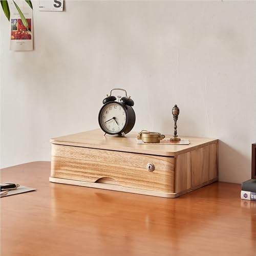 YHdtUO Solid Wood Desktop File Cabinet Lockable Drawer File Box Office Supplies Storage Flat File Storage S,C-1 Layer