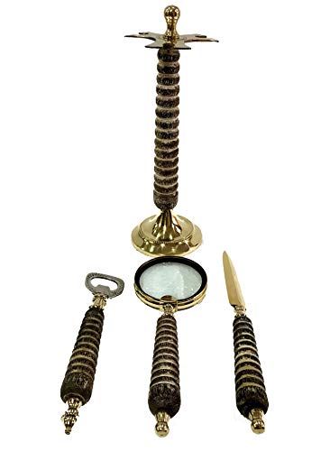Marine Nautical Store Decorative Brass Magnifying Glass- Bottle Opener & Letter Opener Office Decor