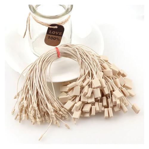 Clothing Tag Rope 600PCPlastic Hang Tag Seal String with Bullet Plug Wax Line Cord Snap Head Loop Lock Buckle Fashion Bag Price Rope Fasteners