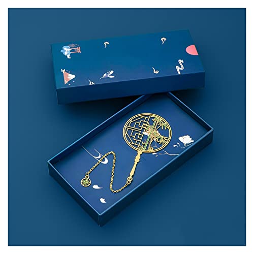 Bookmark Metal Bookmark Small Gift Graduation Souvenir Retro Chinese Style Teacher Gift 12 Styles Metal Bookmark (Color : 4) (11)