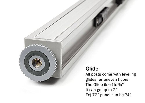 GOF 5ft / 60" H T-Post, Office Partition Connectors: L-Post, T-Post, X-Post, Wall Mount Intended to use Full Fabric or Partial Glass Series, Connector only