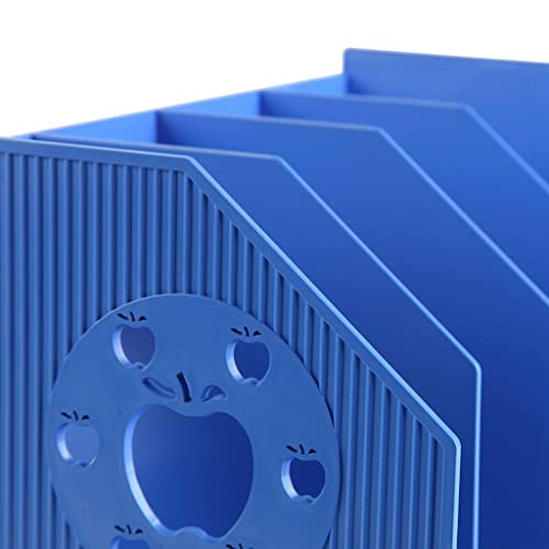 Sxzqjybb File Rack Desktop Magazine Folder Holder/Desk Organizer, Plastic Foldable for Office Organization and Storage with 4 Vertical Compartments Holders