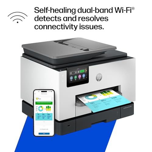 HP OfficeJet Pro 9135 Wireless All-in-One Color Inkjet Printer, Print, Scan, Copy, Fax, ADF, Duplex Print/scan, Best-for-Office, 3 Month Trial of Instant Ink Included, AI-Capable (C2WM0A)