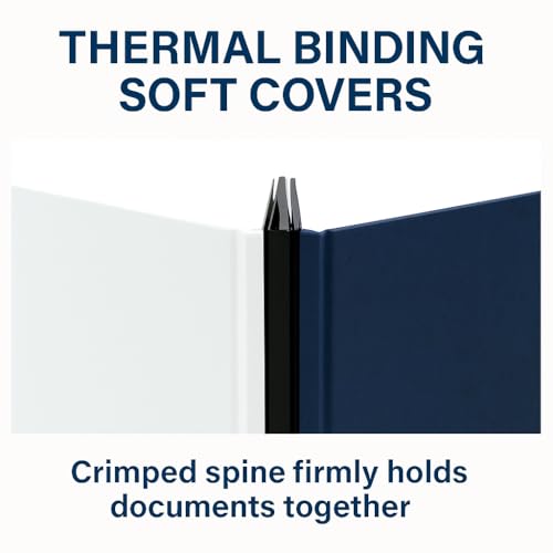 Peleman (Unibind) Thermal Binding Soft Covers – 40-Pack Flexible Binding Covers for Reports, Documents & Notebooks – No Spiral or Comb Required – Fast Finish (Black, Spine Capacity: 65 Sheets Max)