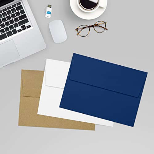 LUXPaper A7 Invitation Envelopes | Peel & Press | 5 1/4" x 7 1/4" | Navy Blue | 80lb. Text | 500 Qty