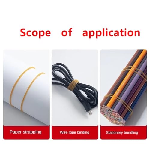 VGGBNG Large Rubber Bands,Thick Elastic Bands, 30g Office Long-Lasting Latex Ring, Yellow Rubber Ring, High Elastic Rubber Band for Office Supplies