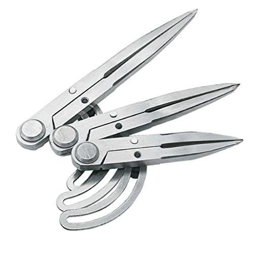 KLJUHGTR Spacing Compass Adjustable Leather Craft Rotating Tool Scriber DIY Edge Creaser Stitch Wing Divider Cross Line Compasses
