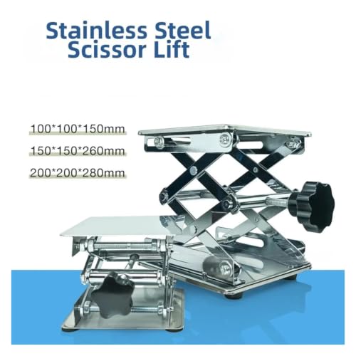 VgtHK Lab Jack Stand 1Pc Stainless Steel Lab Lift Table,200X200X280Mm