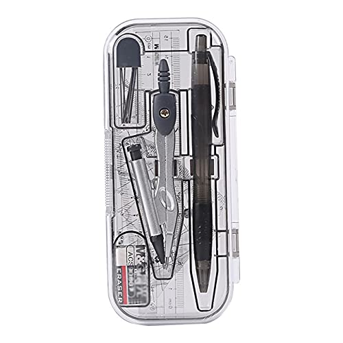 TMMLIJIPL Compass for Geometry 8 pcs/Set Geometry Protractor Compasses Set Mathematical Drawing Tools Eraser Ruler Students School Supplies Stationery Compass Drawing Tool
