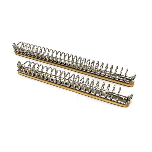 Ring Clips 5PCS A5 B5 Metal Ring Binder Clips with Bamboo Back Panel Detachable Buckle Loose-Leaf Binding Strip for Data Book Album Notebook(A5 20 Rings)