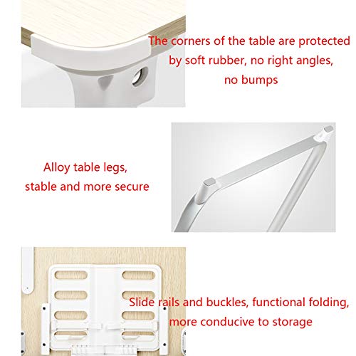 FUFU Coffee Table Lap Standing Desk, Portable Bed Tray, Can Eat, Write, Read, Work On The Bed and Sofa