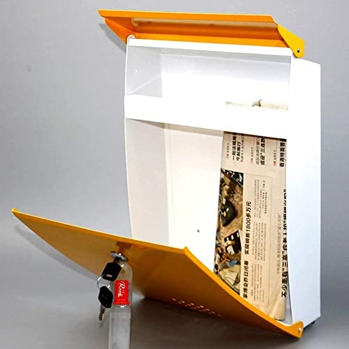 FSunKoFu Suggestion Box Donation and Ballot Box Letterboxes Tin Skin Letter Box Villa Two-